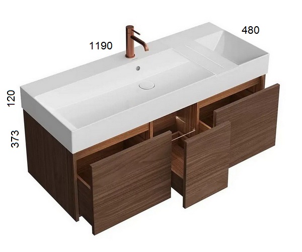 тумба с раковиной KERAMA MARAZZI GRANDE 120